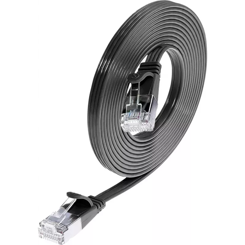 Wirewin Triotronik PKW-STP-SLIM-KAT6 3.0 SW - 3m slaidais Cat6 U/FTP tīkla savienojuma kabelis, melns