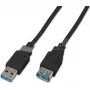 Wirewin USB 3.0 A-A pagarinātāja kabelis, vīrišķais uz sievišķo, 1,8 m, melns USB 3.0 A-A MF 1.8 SW