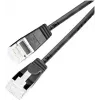 Wirewin Light Patch Cable Round U/FTP Cat 6a melns 1,5m slaids elastīgs ekranēts PoE PKW-LIGHT-STP-K6A 1.5 SW
