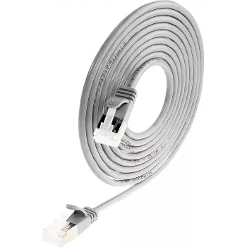 Wirewin Slim Round U/FTP Cat 6a tīkla kabelis, pelēks, 1.0m, 10 Gbps, PoE, elastīgs plāns dizains šaurām vietām (PKW-LIGHT-STP-K6A 1.0)