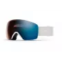 Smith Skyline slēpošanas brilles ar ChromaPop fotohromatiskām lēcām, White Vapor rāmis un Blue Sensor Mirror lēcas