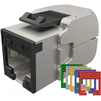 SOLARIX Cat.5E STP Tool-Free Keystone Jack, RJ45, Balts