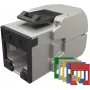 SOLARIX Cat.5E STP Tool-Free Keystone Jack, RJ45, Balts