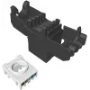 SOLARIX Cat.6 UTP RJ45 bezinstrumentu keystone modulis, melns (RAL 9005)