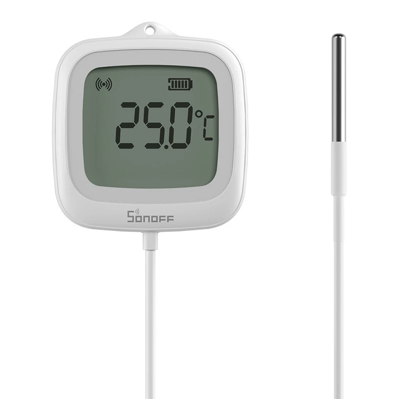 Sonoff SNZB-02LD Zigbee 3.0 LCD temperatūras sensors ar ārējo zondi