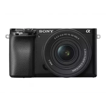 Sony Alpha 6100A ILCE6100AKB.CEC bezspoguļa kamera ar E PZ 16–50mm OSS II objektīvu, melna