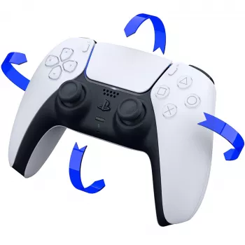 Sony CFI-ZCT1W/W DualSense bezvadu kontrolieris – balts – haptiskā atgriezeniskā saite un adaptīvie sprūdi PS5, PC, mobilajām ierīcēm