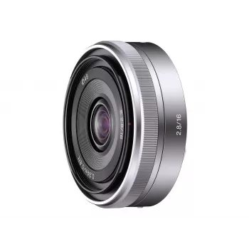 Sony SEL16F28S.SYX E-Mount 16mm f/2.8 platleņķa objektīvs (APS-C, melns)