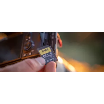 Sony SF-M256T TOUGH UHS-II SDXC atmiņas karte 256GB V60 U3 277MB/s lasīšana 150MB/s rakstīšana ūdensizturīga putekļuizturīga triecienizturīga