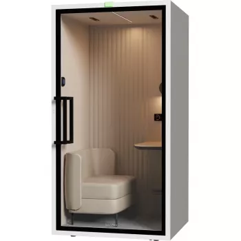 SOUNDBOX INC ARTPod+ SM skaņas izolācijas kabīne vienai personai, balta