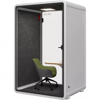 SOUNDBOX INC Soundbox Office Pod SR-M (F4) 1 Person White — Akustiskā telefona kabīne ar LED apgaismojumu un ventilāciju