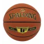 Spalding TF Gold iekštelpu un āra basketbola bumba - oficiālais 7. izmērs, kompozītmateriāla āda, uzlabota saķere, dziļu kanālu dizains, oranža