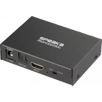 SpeaKa Professional SP-HDS-300 HDMI sadalītājs 1x2 ar audio izvilkšanu 4K