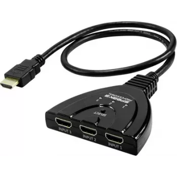 SpeaKa Professional SP-HDSW-200 3 portu HDMI komutators 8K UHD 7680x4320 pikseļi