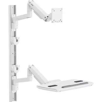 SpeaKa Professional SP-MM-961 pilna kustību sienas stiprinājums 17-49 collu monitoriem, balts, augstumā regulējams, pagriežams un noliecamams, VESA līdz 100x100, 20 kg