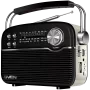 Pārnēsājamais skaļrunis SVEN SRP-500, Melns (3W, Bluetooth, FM/AM/SW, USB, microSD, AUX, Akumulators)