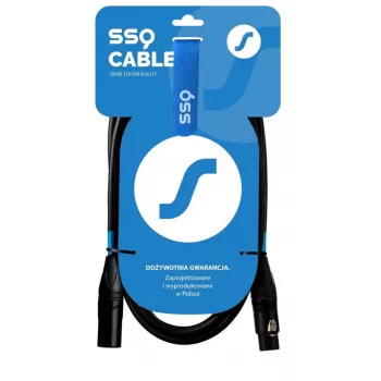 SSQ Cable XX1 - XLR-XLR mikrofona kabelis, 1 metrs, melns
