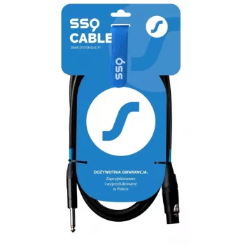 SSQ Cable XZJM1 - 6,35mm TS Male to XLR 3-Pin Female Audio Cable, 1m, Black