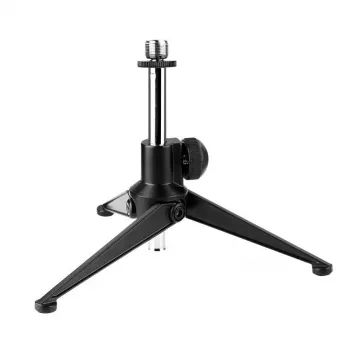 SSQ DS1 Galda mikrofona statīvs - Melns, tērauds un čuguns, augstums regulējams 230-350 mm, 3/8 inch vītne ar 5/8 inch adapteri