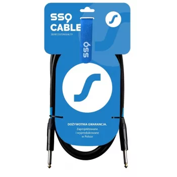 SSQ JMPJMP7 - 6,35mm TS Mono Jack Instrument Cable - 7m, Black