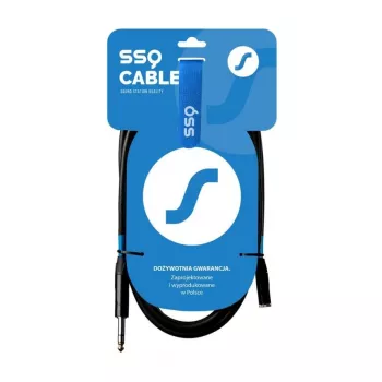 SSQ JSG3 - 3.5mm uz 6.3mm Stereo Jack Audio Kabelis, 3m, Melns