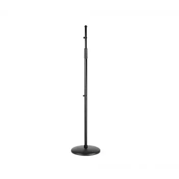 SSQ MS2 Straight Microphone Stand - Black, 900-1600 mm, Round Cast Iron Base