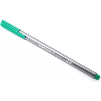 STAEDTLER triplus Fineliner 334-5 zaļš 0,3 mm finelineris ar trīsstūrveida korpusu DRY SAFE mazgājams