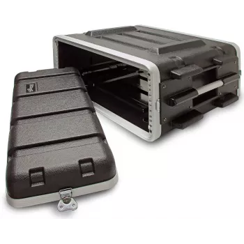Stagg ABS 4U Rack Case - 19 collu ABS rackmount ceļojumu kaste ar priekšējo un aizmugurējo vāku