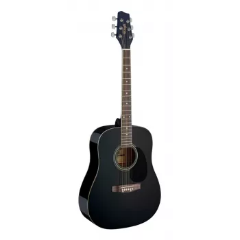 Stagg SA20D BLK Dreadnought akustiskā ģitāra - melna