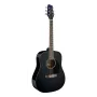 Stagg SA20D BLK Dreadnought akustiskā ģitāra - melna