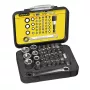 STANLEY 39-daļīgs 1/4 collas uzgaļu un uzmavu komplekts ar R.360NANO grozāmo galvu un sprūdratu