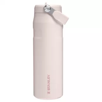 STANLEY IceFlow Bottle Flip Straw 2.0 0,71L gaiši rozā (Guava) - 24oz atkārtoti lietojama nerūsējošā tērauda ūdens pudele ar atlokāmu salmiņu vāciņu, divkāršās sienas vakuuma izolācija, neizplūstoša, bez BPA, mazgājama trauku mazgājamā mašīnā