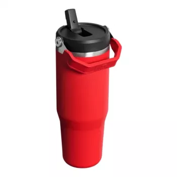 STANLEY IceFlow Flip Straw 2.0 termokrūze 0.89L tumšsarkana