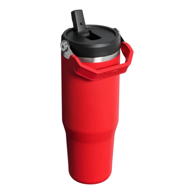 STANLEY IceFlow Flip Straw 2.0 termokrūze 0.89L tumšsarkana