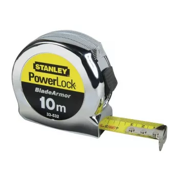 STANLEY Micro Powerlock 10m kabeļa spole – 4 Schuko ligzdas, IP44, termiskā aizsardzība, 3G1.5mm² H05VV-F, 3500W iztīta