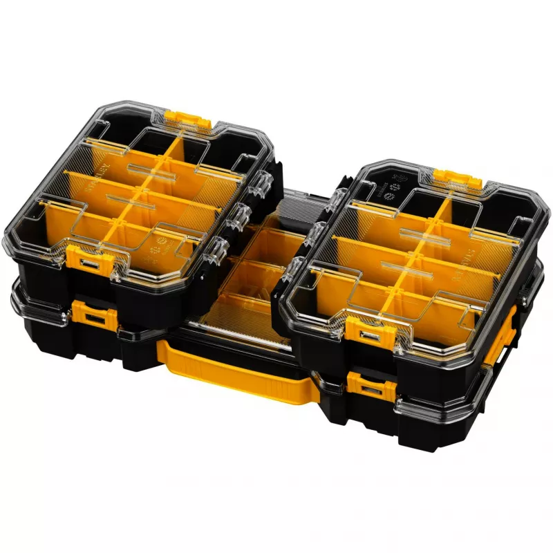 STANLEY PRO-STACK Organizatoru komplekts 3 daļas melns/caurspīdīgs