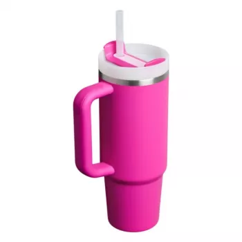 STANLEY Quencher H2.0 FlowState termokrūze 0,89L Fuksijas krāsā ar salmiņu