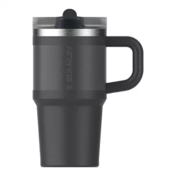 STANLEY Quencher ProTour Flip Straw termokrūze ar salmiņu 0,59L, melna