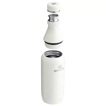 STANLEY The All Day Slim Bottle 0,35L spīdīgi krēmkrāsas vakuumā izolēta nerūsējošā tērauda pudele