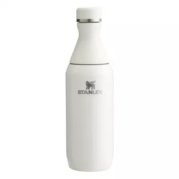 STANLEY The All Day Slim Bottle 0,35L spīdīgi krēmkrāsas vakuumā izolēta nerūsējošā tērauda pudele