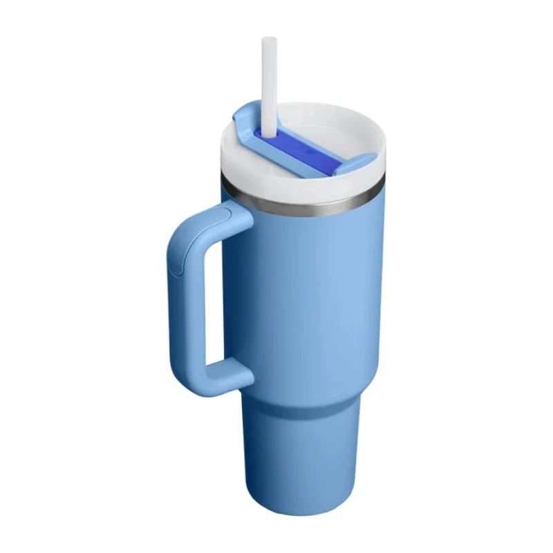 STANLEY The Quencher H2.O FlowState termoss 1,18L gaiši zils ar salmiņu