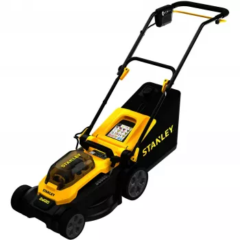 STANLEY V20 Bezvadu zāles pļāvējs 36V (2x18V) Melns/Dzeltens, 2x 4.0Ah Li-Ion baterijas