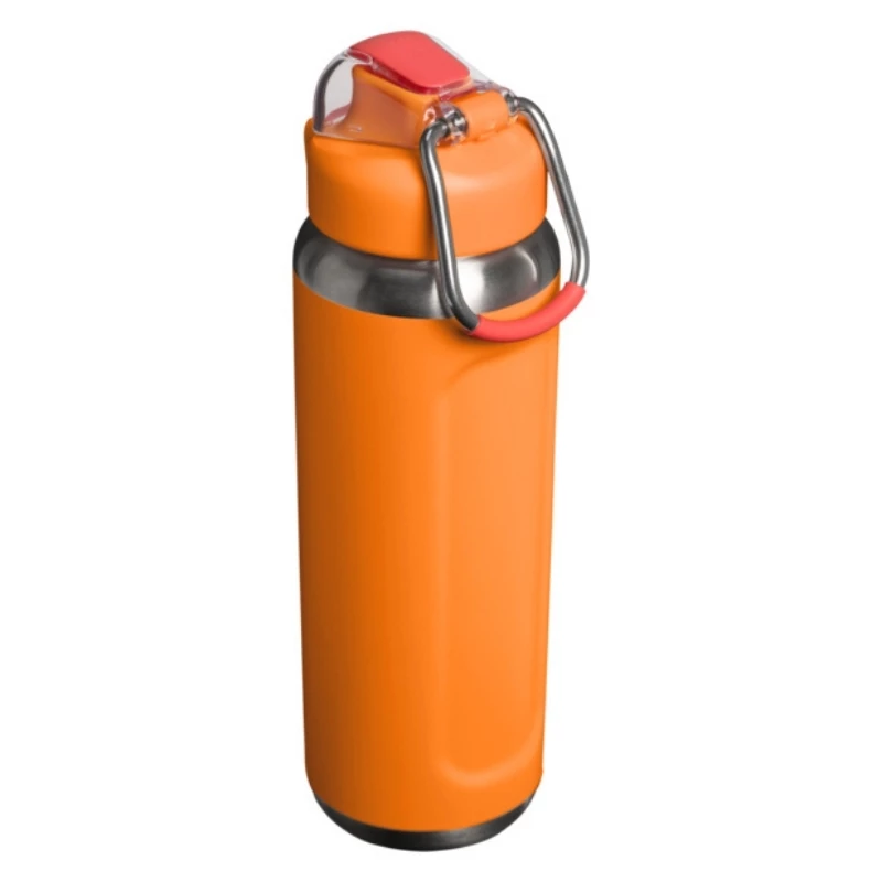 STANLEY Wellspring Bottle 0,71L Flame Orange vakuumā izolēta nerūsējošā tērauda pudele