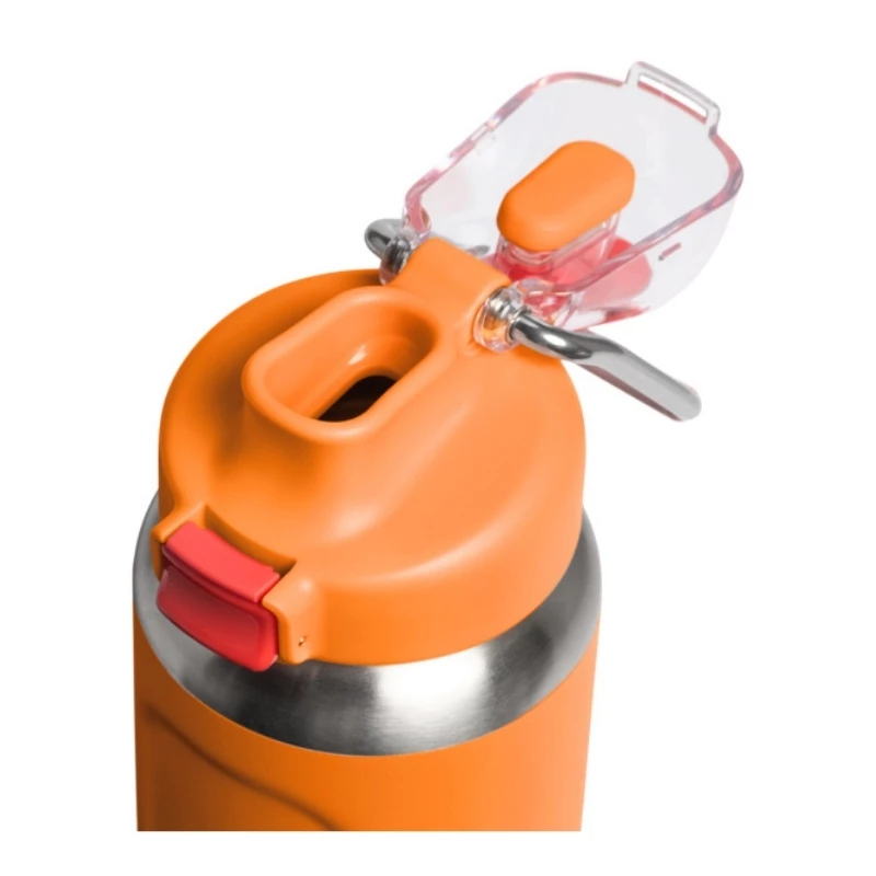 STANLEY Wellspring Bottle 0,71L Flame Orange vakuumā izolēta nerūsējošā tērauda pudele