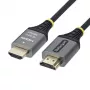 StarTech.com 1 m Premium High Speed HDMI kabelis ar Ethernet - 4K 60Hz, HDMI vīrišķais uz vīrišķo, melns un sudraba