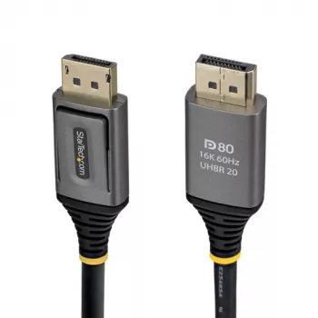 StarTech.com DisplayPort 2.1 kabelis - DP80 - 1m - DisplayPort vīrietis uz DisplayPort vīrietis - Melns