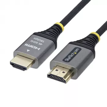 StarTech.com Premium High Speed HDMI kabelis ar Ethernet - 2m - 4K 60Hz - Melns un Sudrabs