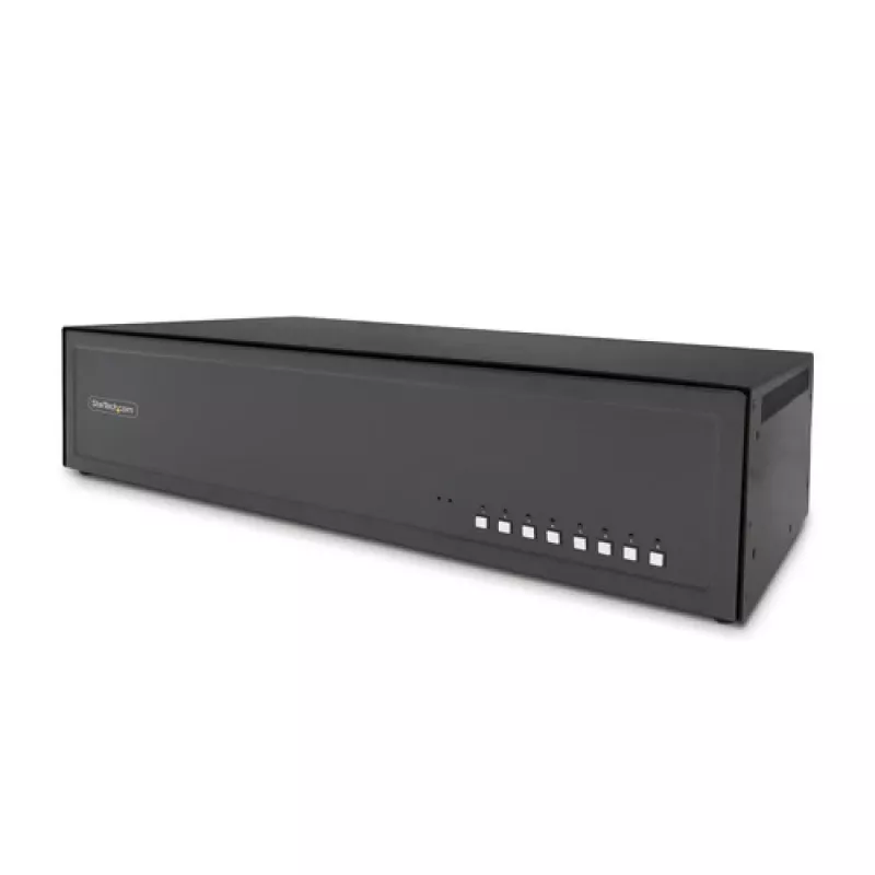 StarTech.com Secure 8-Port KVM komutators - 8 x KVM - statīvā montējams