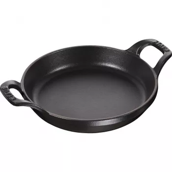Staub Apaļais cepšanas un sautēšanas trauks 16 cm 0.4 L čuguna melns