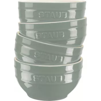 STAUB Pasniegšanas komplekts ar 4 bļodām 12 cm, Eikalipts